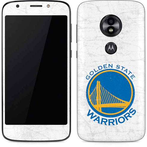 NBA Golden State Warriors Distressed Moto E5 Play Skin